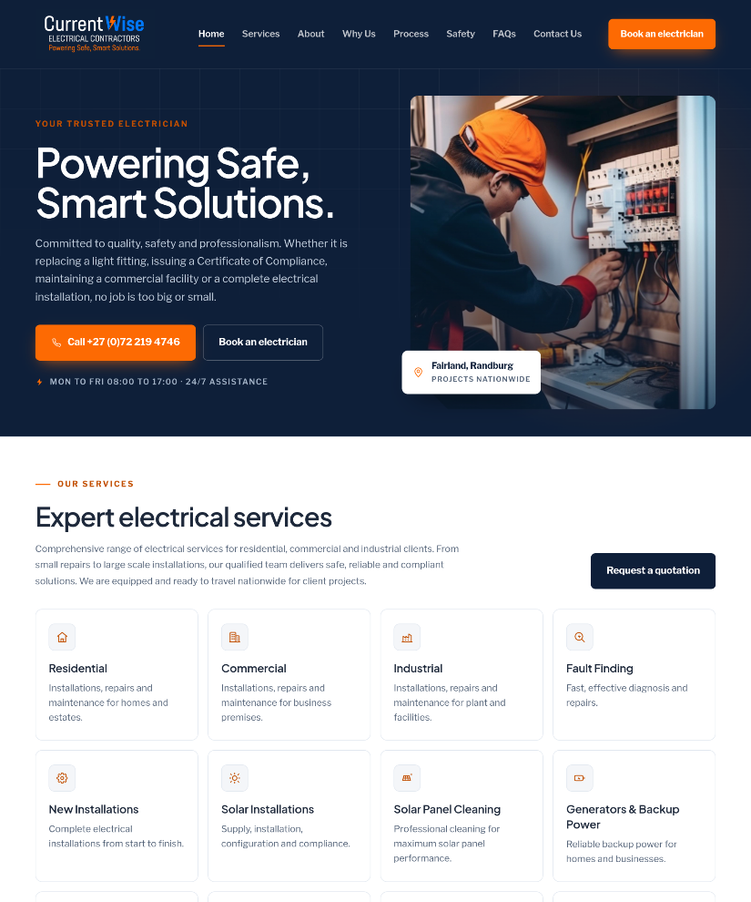 Currentwise website designed by Wired Web Services