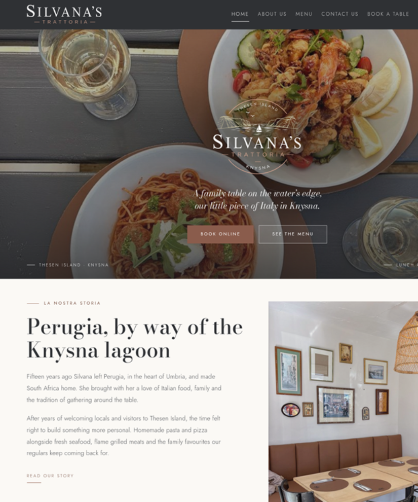 Silvana's website designed by Wired Web Services
